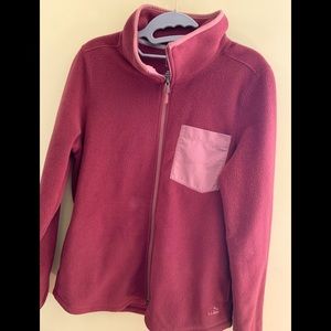 LL Bean full zip fleece jacket w pocket.